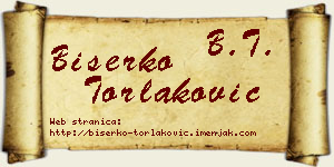 Biserko Torlaković vizit kartica